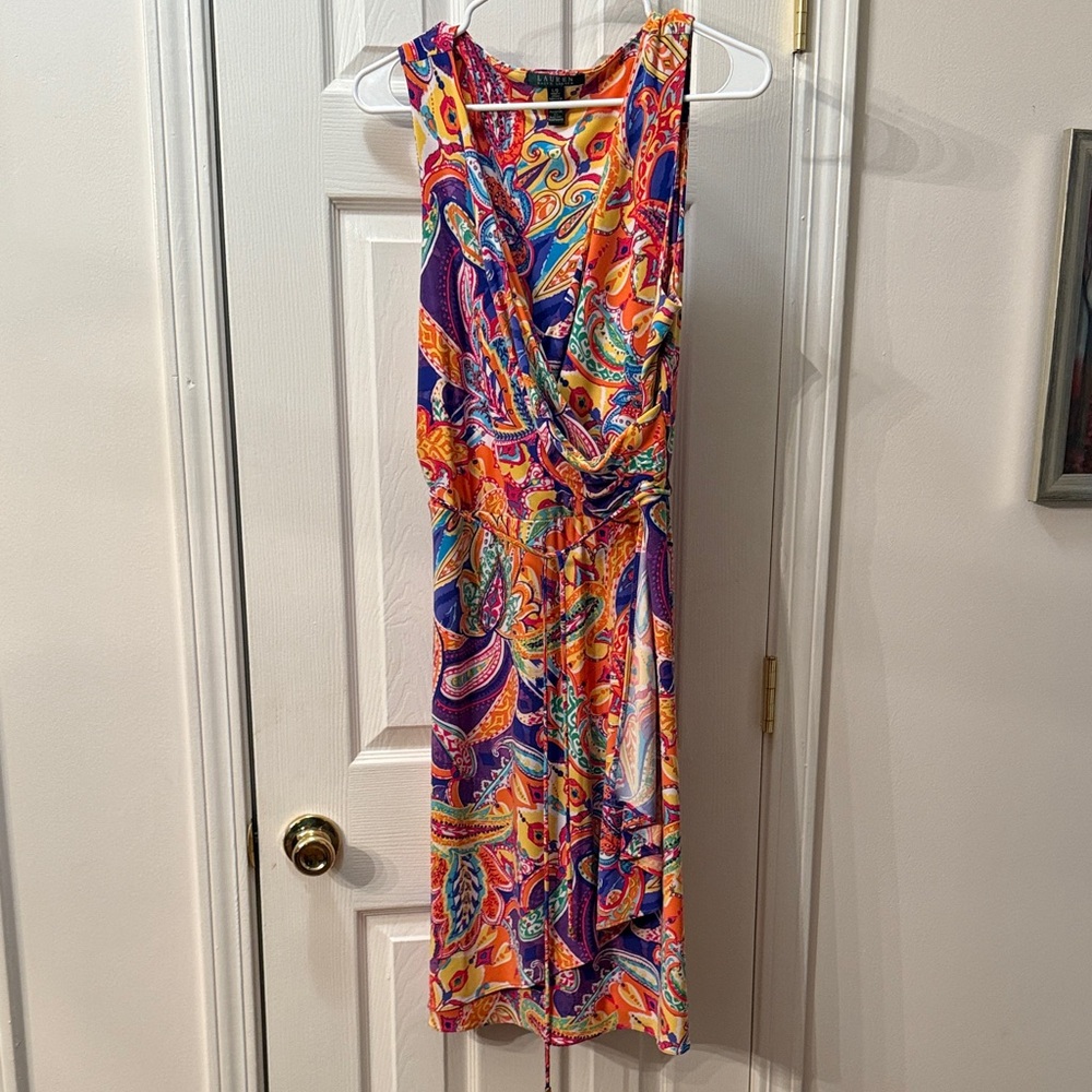 Lauren Ralph Lauren Colorful Paisley Midi Dress